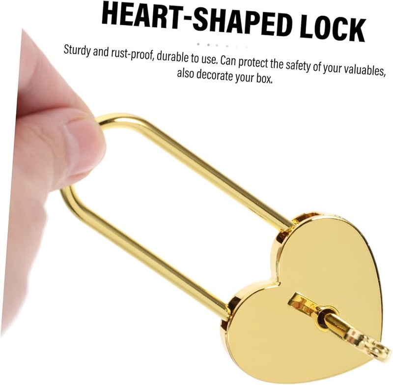 Pink Heart Lock Diary Book Jewelry Box For Girls Small Luggage Padlock - Image 3